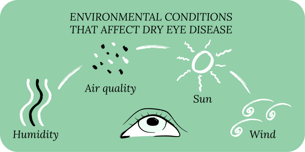 Environmental conditions that affect dry eye disease