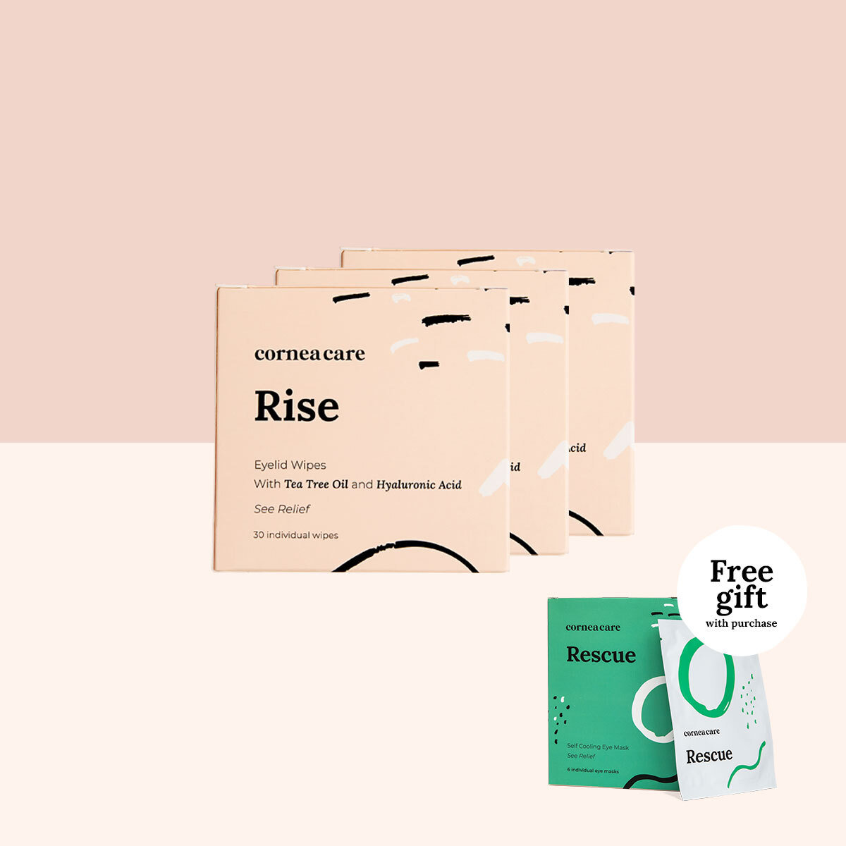 Rise Eyelid Wipes 3 Pack CorneaCare